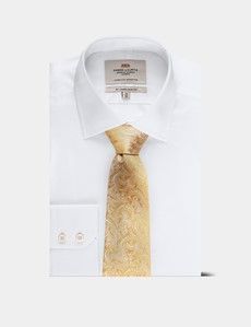 Yellow Gold Paisley Tie