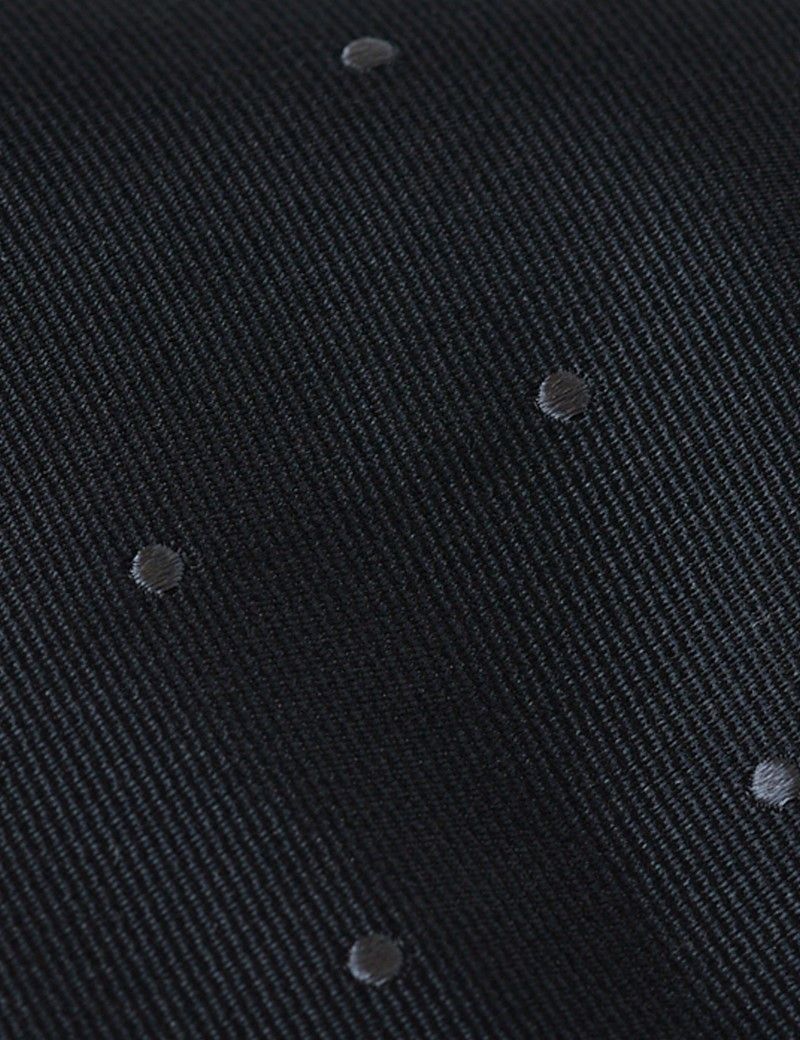 Black Spot Tie - 100% Silk-preview