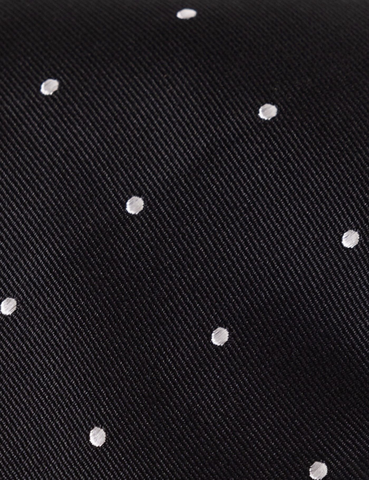 Black & White Spot Tie - 100% Silk-preview