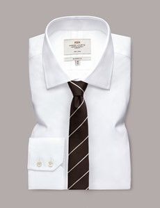 Chocolate Brown & White Spot Tie - 100% Silk-preview2