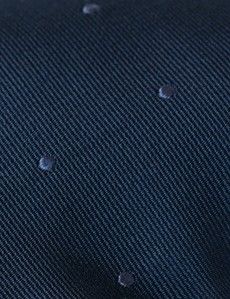 Navy Spot Tie - 100% Silk-preview1
