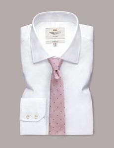 Pink & Navy Spot Tie - 100% Silk-preview2