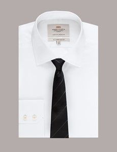 Black Stripe Repp Tie - 100% Silk-preview2