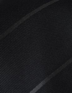 Black Stripe Repp Tie - 100% Silk-preview1