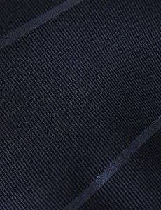 Navy Stripe Repp Tie - 100% Silk-preview1