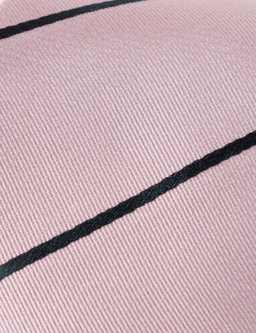 Dusty Pink & Navy Stripe Repp Tie - 100% Silk-preview