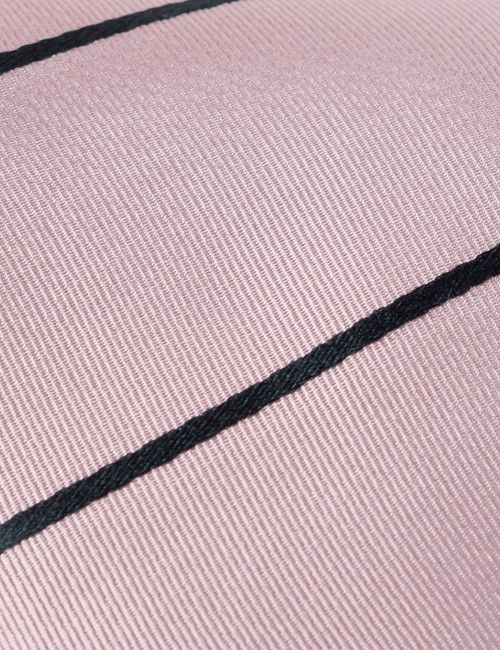 Dusty Pink & Navy Stripe Repp Tie - 100% Silk-preview