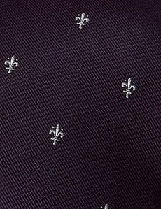 Plum Fleur-de-lis Tie
