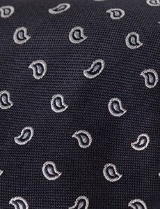Dion 39356 Boy's Tie - Paisley - Aqua/Navy main image 0
