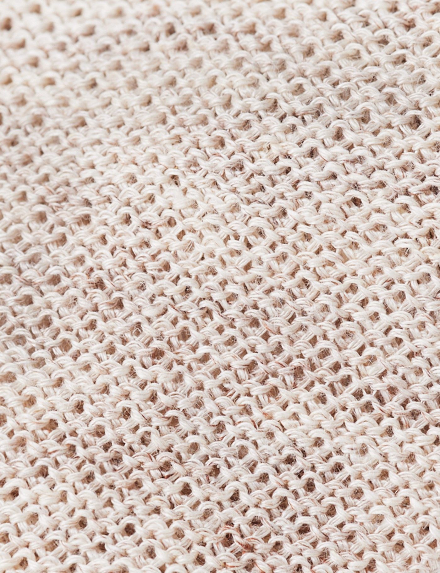 Ecru Knit Tie - 100% Linen-preview