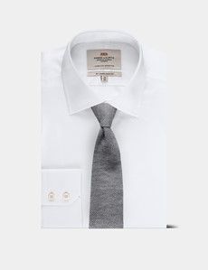 Light Grey Knit Tie