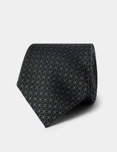 Forest Green Geo Circle Tie