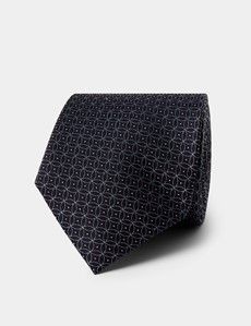 Plum Geo Circle Tie