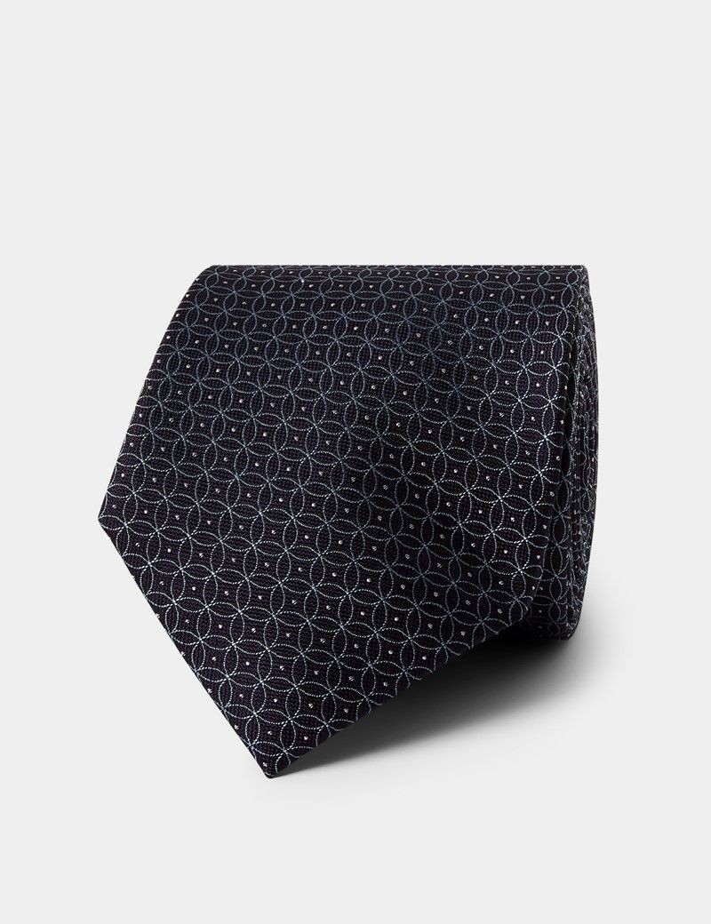 Plum Geo Circle Tie