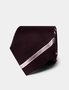 Burgundy Stripe Tie