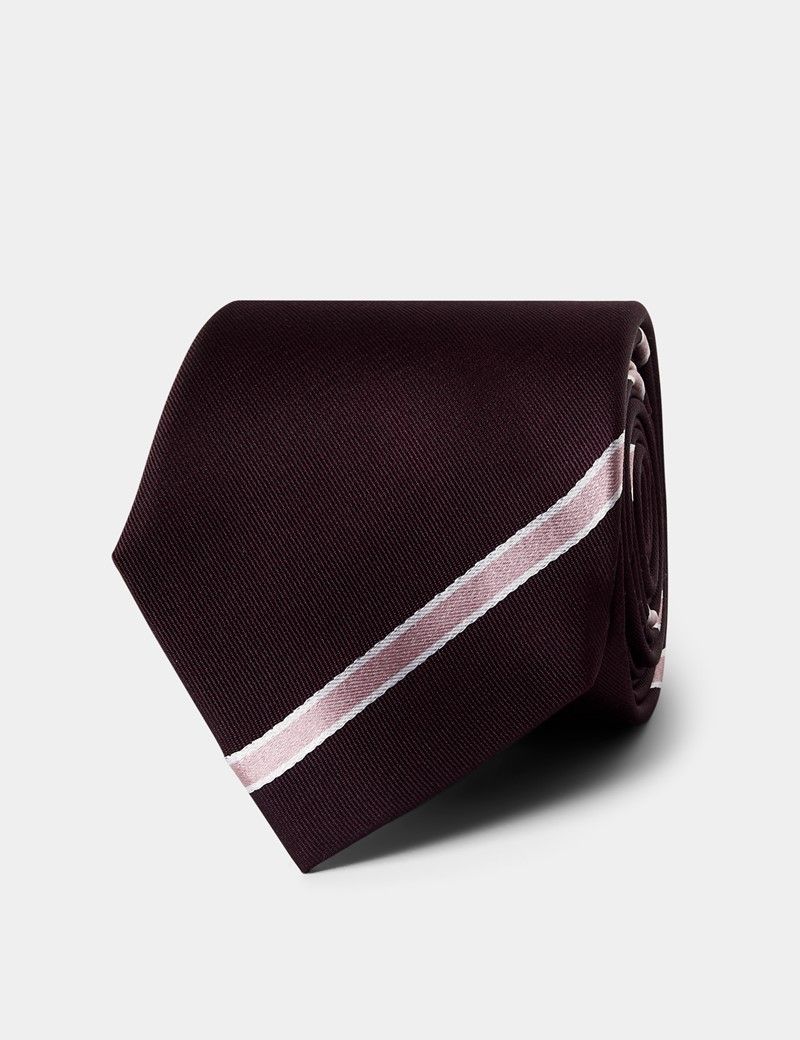 Burgundy Stripe Tie
