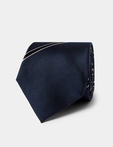 Marine Blue Stripe Tie