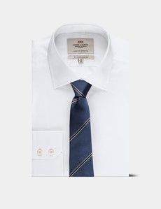 Marine Blue Stripe Tie