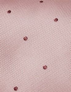 Dusky Pink Tonal Spot Tie