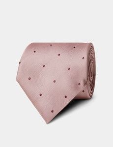 Dusky Pink Tonal Spot Tie