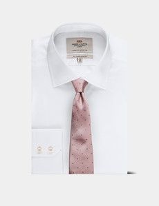 Dusky Pink Tonal Spot Tie