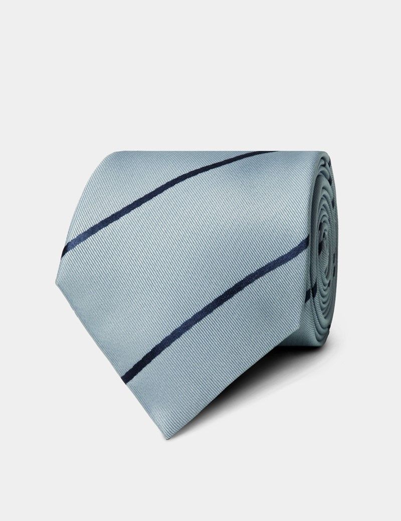 Sky Blue Tonal Stripe Tie