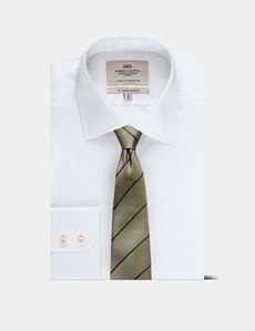 Sage Green Tonal Stripe Tie