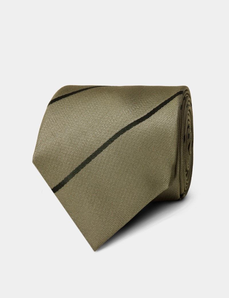 Sage Green Tonal Stripe Tie