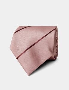 Dusky Pink Tonal Stripe Tie
