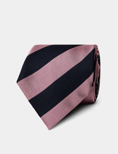 Classic Fit Navy & White Gingham Check Non-Iron Shirt - Chest Pocket