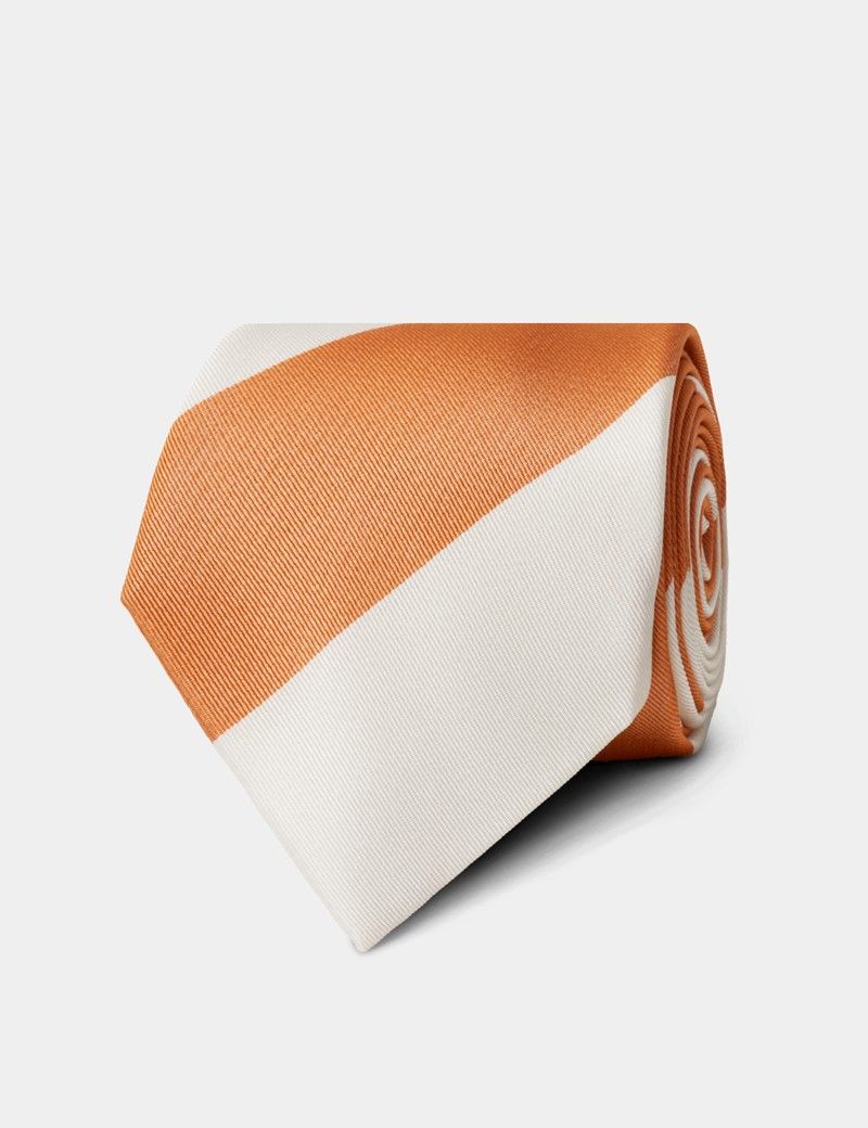 Orange Regatta Stripe Tie