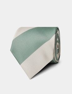 Sage Green Regatta Stripe Tie
