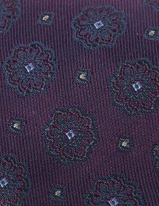 Burgundy Medallion Geo 1913 Tie