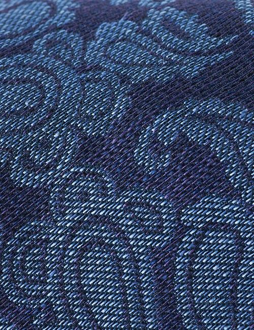 Navy Paisley Italian Silk Tie - 1913 Collection-preview
