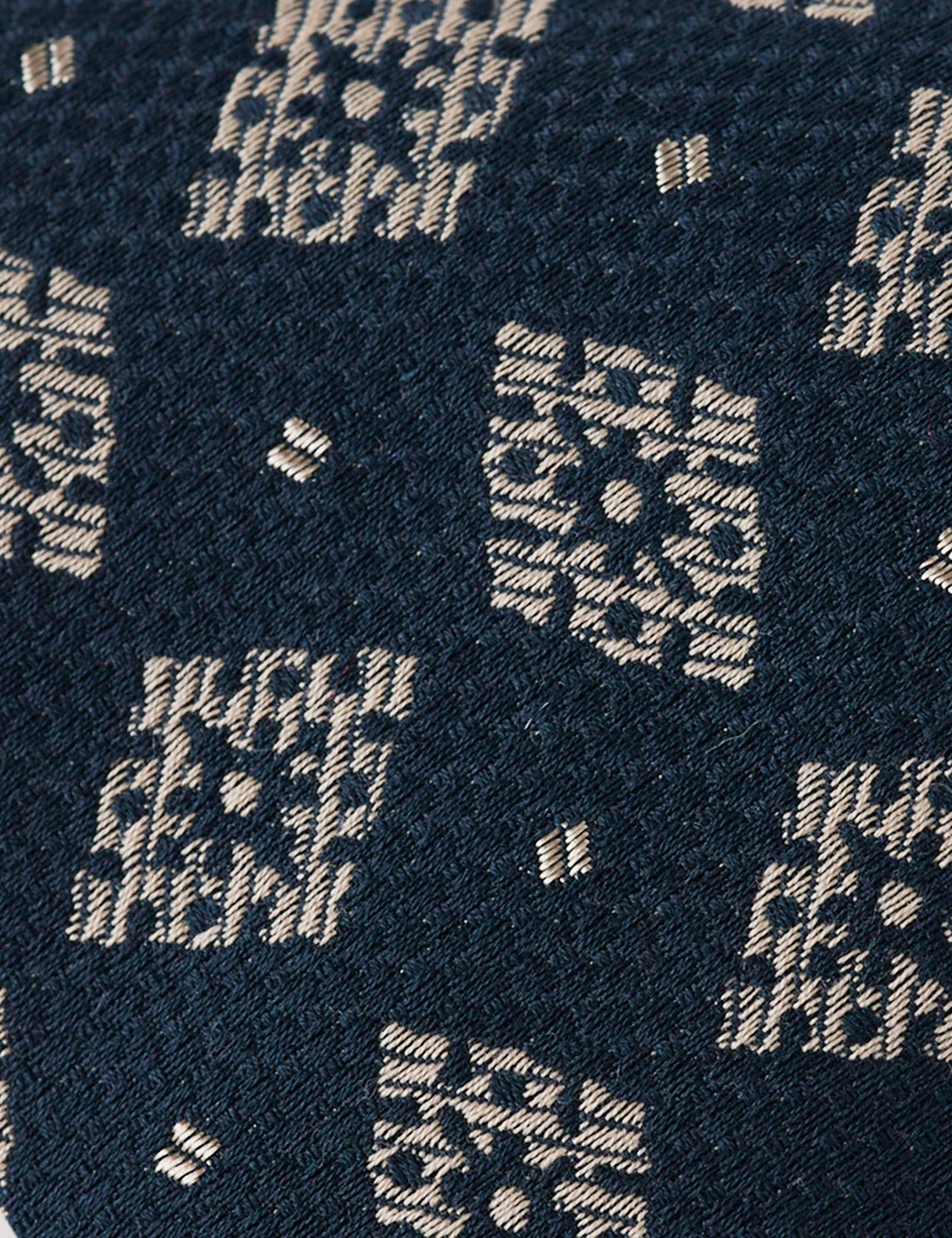 Navy Diamond Geo Italian Cotton Tie - 1913 Collection-preview