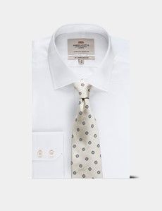 Ivory Jacquard Flower 1913 Tie