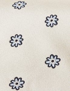 Ivory Jacquard Flower 1913 Tie