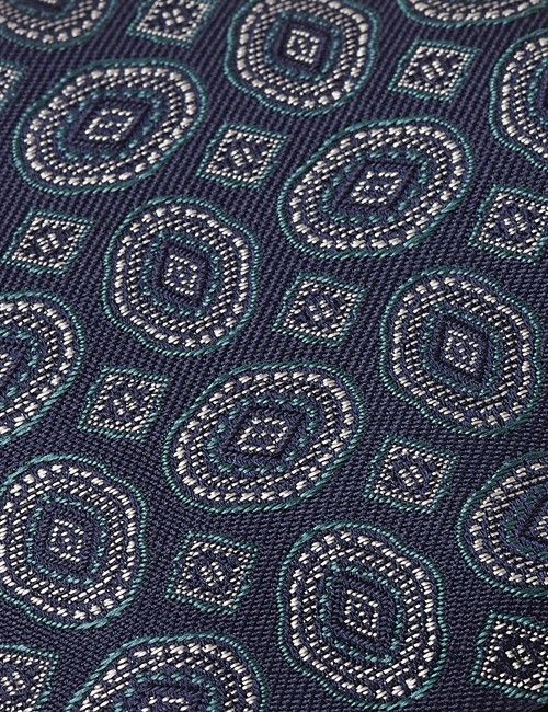 Navy & Green Medallion 1913 Tie-preview