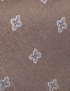 Taupe Flower Medallion 1913 Tie