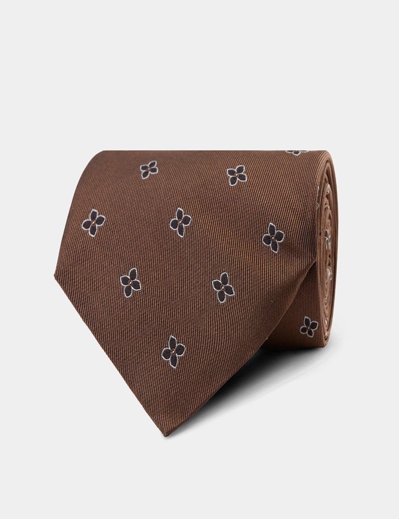 Copper Flower Medallion 1913 Tie