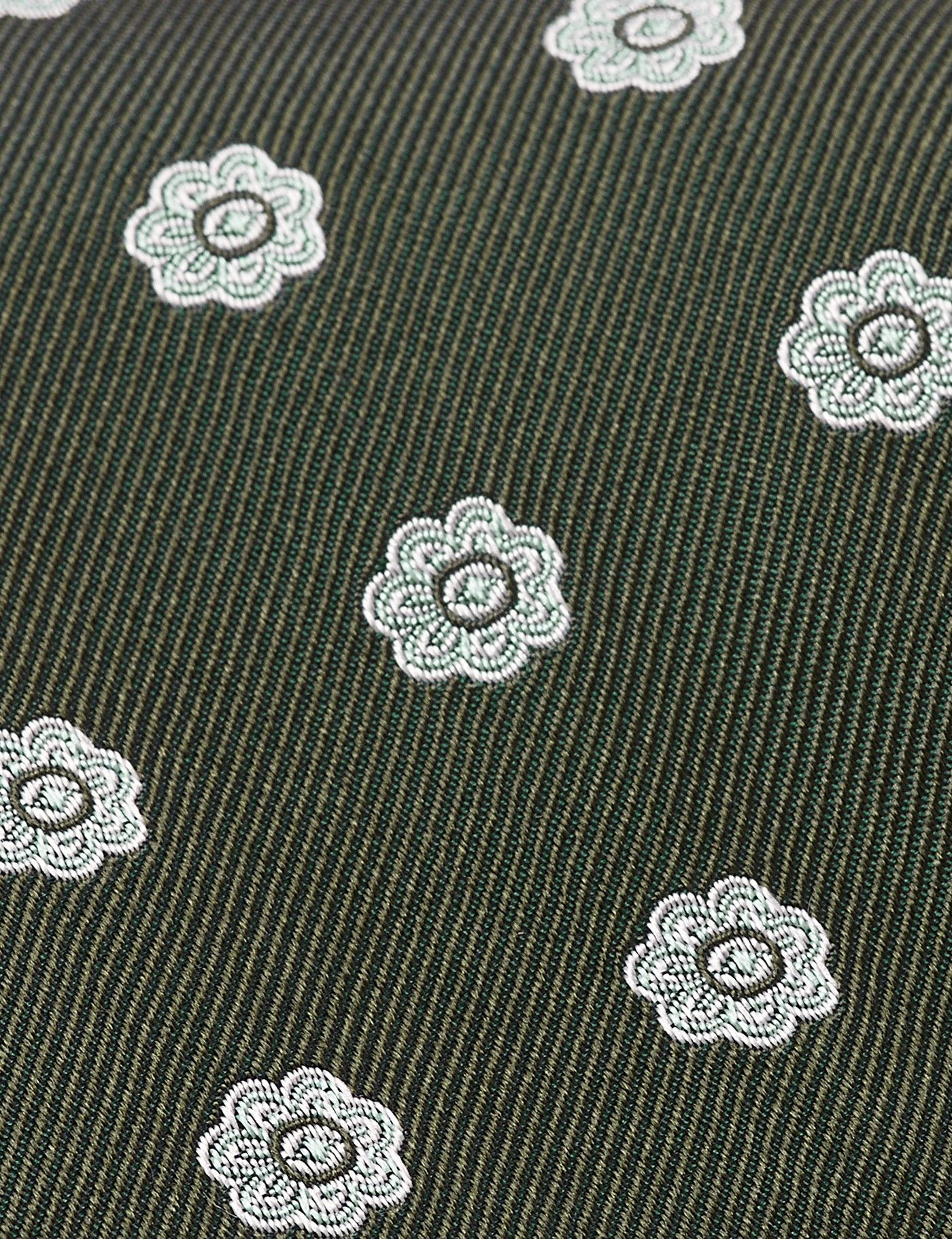 Green Jacquard Flower 1913 Tie-preview