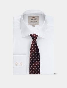 Burgundy Jacquard Flower 1913 Tie