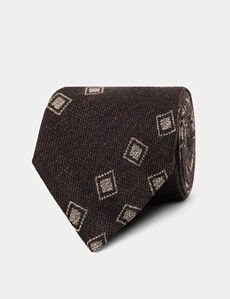 Chocolate Brown Square 1913 Tie