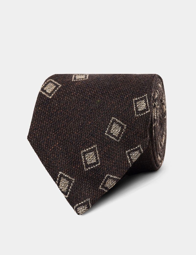 Chocolate Brown Square 1913 Tie