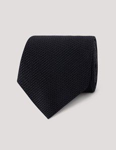 Black Grenadine Italian Silk Tie - 1913 Collection