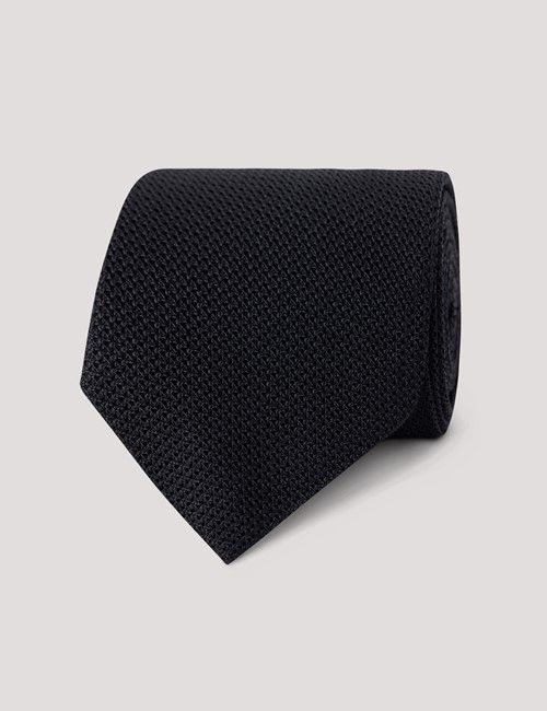 Black Grenadine Italian Silk Tie - 1913 Collection