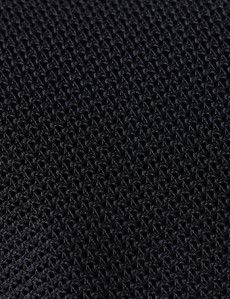 Black Grenadine Italian Silk Tie - 1913 Collection-preview1