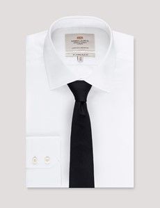 Black Grenadine Italian Silk Tie - 1913 Collection-preview2
