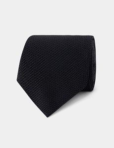 Black Grenadine Italian Silk Tie - 1913 Collection