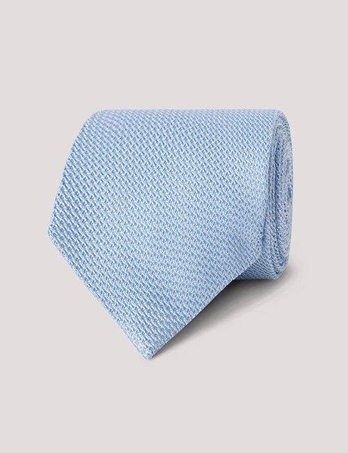 Sky Blue Grenadine Italian Silk Tie - 1913 Collection